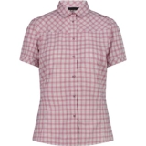 CMP – Camicia a Maniche Corte Elasticizzata da Donna, Bianco-Fard-Antracite, 44