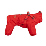 CMZYBBD Impermeabile Cane Impermeabile per Cani con Imbracatura, Giacca Antipioggia Leggera Impermeabile per Animali Domestici per Cani di Piccola Taglia, Tuta Antipioggia Riflettente-Rosso-XL