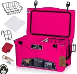 COLD BASTARD COOLERS 45QT Freddo Rugged+Rosa NEON Migliori Premium Ice Chest Cooler Accessori Free S & H, CB45-PN