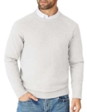 COOFANDY Pullover Uomo Maglioni Lavorati a Maglia Maglioni Firmati Sweater a Maniche Lunghe Felpa Girocollo Maglione da Lavoro Jumper Basico Bianco L