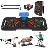 CRAZYROPE Pieghevole 41 in 1 Push Up Board con contatore, ampia tavola per flessioni con manici antiscivolo, flessioni attrezzi per allenamento muscolare, allenamento della forza, palestra a casa
