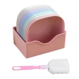 CVFRTT 10 Ciotole per L’Alimentazione E 1 Spazzola per La Pulizia, Piatti per Animali Domestici, Ciotole per Cibo per Gatti, Articoli per Animali Domestici