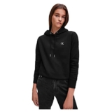 Calvin Klein Jeans Felpa Donna Ck Embroidery con Cappuccio, Nero (Ck Black), M