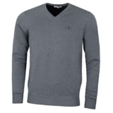 Calvin Klein Maglione da Tour con Scollo a V da Uomo Golf – Grigio Marl – XL