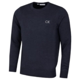 Calvin Klein Maglione da golf da uomo 2021 con scollo rotondo, resistente, morbido al tatto, Marina marina., L