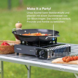 Campingaz Camp Bistro 3 fuochi, a fiamma singola, fornello da campeggio, potenza 2.200 Watt, fornello outdoor compatto, inclusa pratica valigetta per trasporto