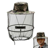 Cappello Velo per Apicoltore, Attrezzatura per Apicoltori, Cappello da Apicoltore Pieghevole, Adatto per l’apicoltura, il Giardinaggio e la Pesca All’aperto(Verde Camouflage)