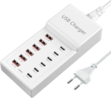 Caricatore USB Multiplo, 12 Porte Presa USB Ciabatta de Parete Multipresa da 50W, Stazione di Ricarica Rapida per più Dispositivi Compatibile con iPhone 12/13/14/15/iPad/iPod/LG Laptop/Smartphone