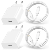 Caricatore iPhone, 2-Pack 25W Caricatore USB C Rapido con 2M Cavo Caricatore iPhone Ricarica Rapida per iPhone 14 Pro Max 13 12 11 XR XS 8 SE, Caricabatterie iPhone Presa Alimentatore USB C Spinotto