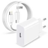 Caricatore iPhone Originale Apple MFi, 20W Caricabatterie iPhone Caricatore Rapido USB C Alimentatore iPhone Presa USB C Spinotto con 2M Cavo Ricarica Rapida per iPhone 14 13 12 11 Pro Max/Mini/XS/X/8