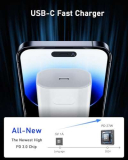 Caricatore per iPhone 16/16 Pro/16 Pro Max/16 Plus/15/15 Pro/15 Pro Max/15 Plus/Pad, 27W USB C Caricabatterie Alimentatore Presa Spina Rapido con Cavo 2M