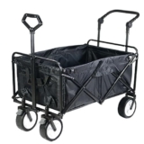 Carrello da campeggio Carrello da esterno pieghevole Utility Wagon pieghevole Pull Wagon Carrello da campeggio su ruote Heavy Duty Carrello a mano Trasporto all’aperto