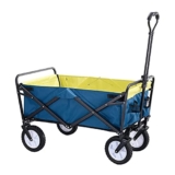 Carrello da traino, pieghevole, per esterni, pesante, da giardino, da campeggio, carrello per la spesa portatile, manico regolabile, robusto e durevole, può caricare 80 kg (stile 1)