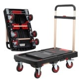 Carrello pieghevole portatile, con ruote, per shopping, officina, campeggio, trasporto attrezzi, resistente, leggero, facile da riporre