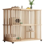 Casa Del Gatto Gabbia for gatti in legno massello Gabinetto for gatti domestico Spazio libero a tre piani for interni Gabbia for gatti for animali domestici Villa for gatti La Casa Del Gatto(E)