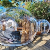 Casa a bolle trasparente gonfiabile, tenda da campeggio trasparente impermeabile, tenda da campeggio trasparente doppia tenda antivento e antipioggia