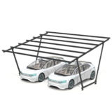 Casetta auto, Todome, Acciaio, Grigio Antracite, Modello 02 Structure Carport – (2 Posti)