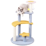 Casetta sull’albero per gatti Struttura da arrampicata per gatti 5 strati Tiragraffi in sisal per gatti che saltano stuzzicanti giocattoli Tiragraffi per gatti mobili per animali domestici Warm as