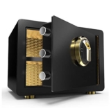 Cassaforte Ignifuga Impermeabile Cassaforte Elettronica per la casa Mini Ufficio Cassaforte da Parete Antifurto per Uso Domestico Password per Impronte digitali Tutto in Acciaio Bedsi