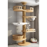 Cat Furniture Condo – Grande albero per gatti dal pavimento al soffitto con amaca, tiragraffi e nido per gatti, ideale per interni a più livelli