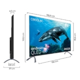 Cecotec Televisore QLED 75″ Smart TV Serie V2 VQU20075, 4K UHD, Android TV 11, Frameless, Assistente vocale Google e Chromecast, Dolby Vision & Atmos, HDR10, HBBTV, 2023.
