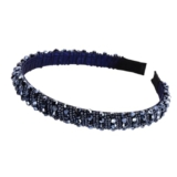 Cerchietto per Capelli Strass, Cerchietto Gioiello Donna con Perle Effetto Cristallo, Fascia per Capelli Cristallo, Cerchietto Moda Capelli Decorazione per Donne e Ragazze