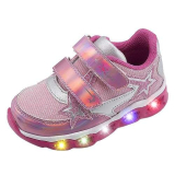 Chicco Sneaker con le luci, Bambino e ragazzo/Bambina e ragazza, Rosa (1), 24, Designed in Italy