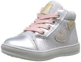 Chicco Sneaker con zip laterale e stringhe, Bambina e ragazza, Argento, 24, Designed in Italy