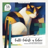 Come Disegnare Animali Domestici Creativi. Gatti Cubisti a Colori: 56 Illustrazioni per Artisti per Esercitarti con le Matite Colorate