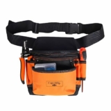 Copechilla Borsa porta attrezzi elettricista con cintura regolabile Borsa porta attrezzi da lavoro Borsa porta attrezzi da cintura nero,robusto tessuto oxford ispessito,cacciaviti,pinze,chiavi