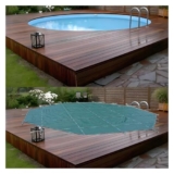 Copertura Piscina Copertura Personalizzabile per Piscina, Copertura Rotonda Antipolvere in PP per Piscina per Giardini Domestici E Hotel, Copertura di Sicurezza per Piscina(Green,9M)