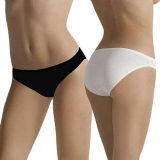 Cotonella 6 Slip Donna l’altra Cotone Elasticizzato Art.3939 (3, 3BIANCHI/3NERI)