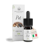 Crystalweed Olio di CBD Pet 5% Made in Italy – Olio Calmante e Rilassante per Cani e Gatti Certificato – Olio CBD per Cani e Animali Domestici – CBD Gocce Rilassante