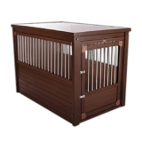 Cuccia Moderna da Interno Kennel cane Medio Piccolo Gabbia per cane in Metallo Legno Tavolino Cassa per Animali Domestici per Cani di Piccolo Media fino a 40 kg. (Color : Brown, Size : 91x61x78.5cm