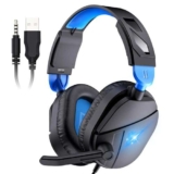 Cuffie Gaming, Cuffie Gaming Cablate con Microfono Cancellazione del Rumore, 3D Surround Sound, Cuffie Comfort con LED RGB, Archetto Regolabile, Jack Audio 3.5 mm, Cavo 1.8m, PS4 PS5 PC One Mac Switch