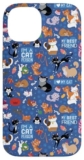 Custodia per iPhone 14 Disney Cats I Love My Cat Blu