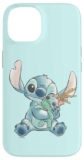 Custodia per iPhone 14 Disney Lilo & Stitch Ohana Means Family Cute Hug Sketch V2