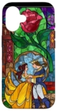 Custodia per iPhone 16 Disney La Bella e la Bestia – Vetro colorato Belle e Principe
