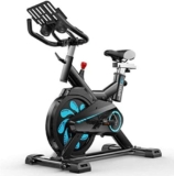 Cyclette Intelligente Cyclette Pedale Ultra-Silenzioso Fitness Attrezzature per Esercizi per Biciclette Professionale Smart Regolabile al Coperto Perdita di Peso Filatura Fitness Bike con Display LC