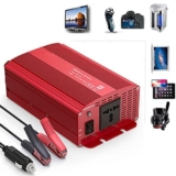 DBOATB Car Inverter – Caricatore per trasformatore per Auto ad Alta Potenza da 12v a 220 per Auto, bancarelle da Viaggio per Auto di Famiglia, Ricarica Comoda e Veloce (Rosso 2000w)