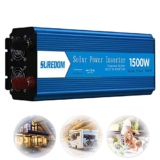 DBOATB Inverter di Potenza a Onda sinusoidale Pura 1500 W, Inverter Solare convertitore da 12 V a 220 V CA, con Display LCD, 2 Prese universali, Viaggio su Strada, caricabatteria da Viaggio per AUT