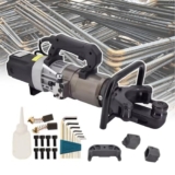 DDNGEJ Piegatrice per Barre d’armatura elettrica da 1200 W, piegatrice idraulica per Barre d’armatura, Piega Fino a 8-25 mm per Barre d’armatura in Acciaio Tondo A-22