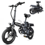 DEEPOWER Bicicletta elettrica pieghevole, bicicletta elettrica, batteria rimovibile 48V 10Ah, motore 250W, freni a doppio disco, bicicletta da città per adulti (10Ah)