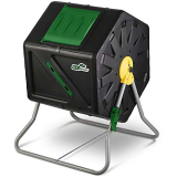 DF OMER, Contenitore Compostaggio Giardino a Camera Singola, Grande Volume, Design Compatto, Capacità 105 l, Compostiera Girevole Robusta per Tutte le Stagioni