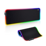 DR1TECH Anka Pro Tappetino Mouse XXL da Gaming con LED per Scrivania [80x30cm] – MousePad per PC Ergonomico, Waterproof e Antiscivolo – Design Unico con Massima Scorrevolezza [Amazon Exclusive]