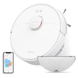 DREAME D9 Max Robot Aspirapolvere Lavapavimenti con Mappatura 4000Pa Navigazione LDS Polvere Fino 570ml Mappatura Multilivello Controllo App&Alexa Aspirazione Tappeti Peli Animali Bianco