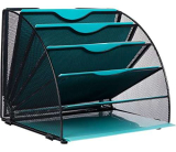 Dasher Products Organizzatori da scrivania per Ufficio a Forma di ventaglio, 6 Scomparti Forniture per Ufficio Organizer da scrivania per conservare e archiviare Carta, Banconote, Lettere, cartelle