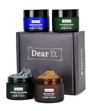 Dear D Box Kit Skincare Per Il Viso Superior | 4 Step Routine Completa Con Face Wash, Scrub Viso, Crema Idratante, Crema Contorno Occhi | Set creme uomo Made In Italy
