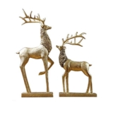 Decorazioni per Il Desktop Cervo Feng Shui Decorazioni per la casa Mobile TV Ornamento di Cervi Soggiorno Artigianato Creativo Regali di Nozze di Fascia Alta Statua di Cervo in Piedi Cervi p