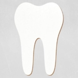 Dente in legno bianco, per bricolage, 3-50 cm, dimensioni: 39 cm, confezione da 100 pezzi